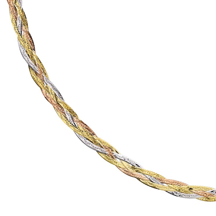 Vintage 14K Three Tone Gold Brick Link Collar Necklace – TrueBijoux